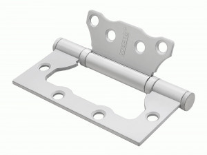 Петля без врезки PUERTO 100*75*2,5, 4 кольца, б/колп. супер белый IN100-2S FH SW(2шт)