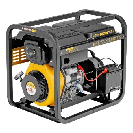 Генератор дизельный DES-55E, 5,5 кВт, 230 В, 11 л, электростартер Denzel