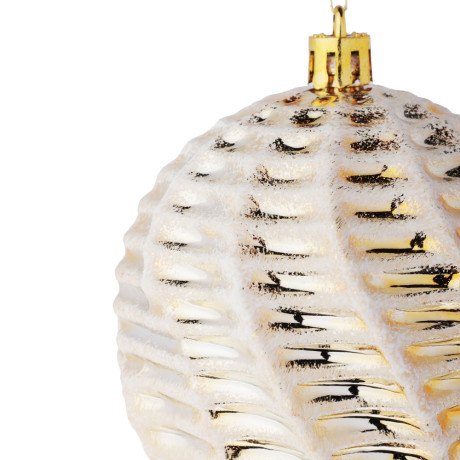 СНОУ БУМ Набор шаров 8 см, 4 шт, шампань 26-161