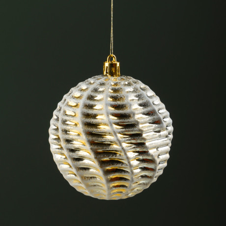 СНОУ БУМ Набор шаров 8 см, 4 шт, шампань 26-161