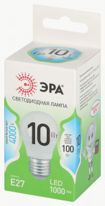 ЭРА GREEN LINE лампа св/д шар P45 E27 10W(1000lm) 4000K 4K P45-10W-840-E27 45x105 67040