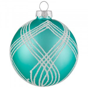 Шар "Серпантин" SYBLQA-0523012, 8см, цвет бирюзовый (кратность16шт!)(цена за 1шт) Волшебная страна