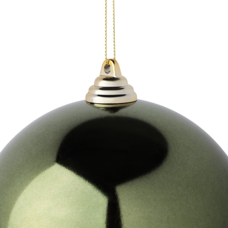 СНОУ БУМ Шар 14см пластик, темно-зеленый, 26-249