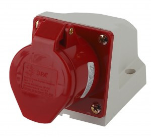 ЭРА силовая розетка CEE (разъем) стационарная наружная 114 3P+РЕ 16А 380В IP44 (10/60/960) 0734