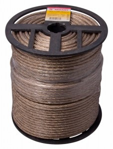 Трос стальной в ПВХ изоляции d=6.0 мм, катушка 150 метров  REXANT, 09-5260