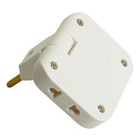 STEKKER Разветвитель сетевой плоский поворотный 3-местный 10А 14х100х66 белый ADP10-23-21 50067