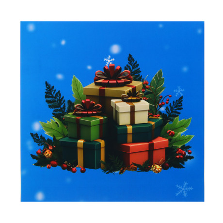 Коробка складная, 19,5x19,5x9,5см, бумага, арт.1, 4 дизайна