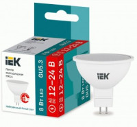 IEK MR16 низковольтная GU5.3 12-24V 8W(760lm) 4000K 4K 51x50 LLE-MR16-08-12-24-40-GU5