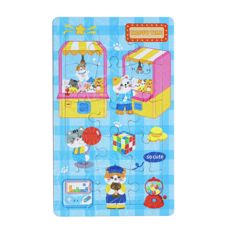 Набор для творчества пазл с наклейками, 18,5х24,5см, бумага, 4 дизайна