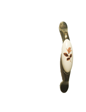 Ручка мебельная 4010-7 бронза 96мм с керамической вставкой