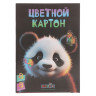 Картон цветной А4, 8 листов, 8 цветов, немелованный в папке