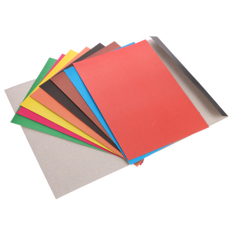 Картон цветной А4, 8 листов, 8 цветов, немелованный в папке