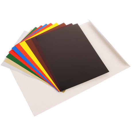 Картон цветной "Альфа" мелов. бумага, 2-сторонний, 10л., 10цв., в карт. папке