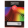 Картон цветной "Альфа" мелов. бумага, 2-сторонний, 10л., 10цв., в карт. папке