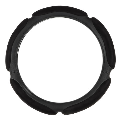 ЕРМАК Оплетка руля, спонж, 5 подушек, черный, разм. (М)