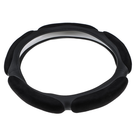 ЕРМАК Оплетка руля, спонж, 5 подушек, черный, разм. (М)