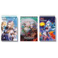 Геншин. Творческий блокнот cо стикерами и переводными татуировками A5, 14,5x7x21,5см