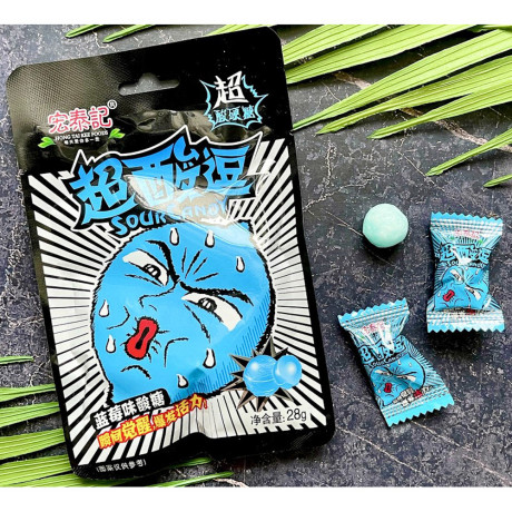 Кислые конфеты HONG TAI KEE, 23 гр, черника