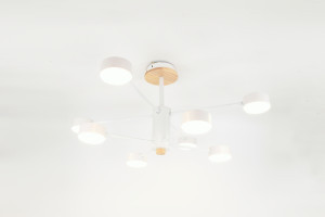 General Люстра 8GX53 50W 700х665 230V белый, мет/дер Элизиум без пульта IP20 662336