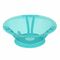 Тарелка детская глубокая на присоске 300мл полипропилен, эластомер зеленый 431311809 Бытпласт