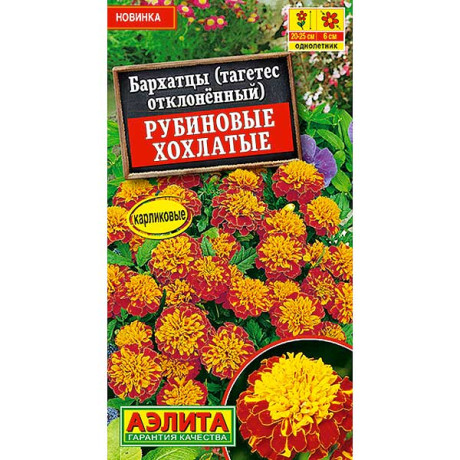 Бархатцы Рубиновые хохлатые Аэлита Ц