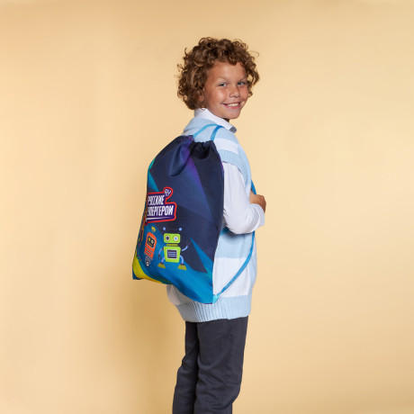 BY Русские Супергерои Мешок для обуви, 39х47см, сверхплотный п/э, 2-сторонняя печать "Конек джуниор"