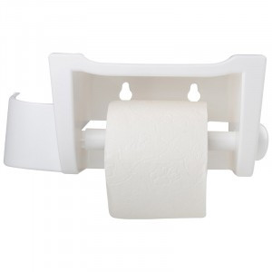 Полка для туалета Mira 26,07*12,93*12,33см, белая, пластик 107670 Рыжий Кот