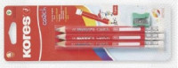 Карандаш чернографитный JUMBO трехгран. HB 3шт+точилка Kores 246167