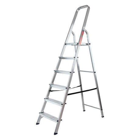 Стремянка усиленная, 6 ступеней, алюминиевая, MTX