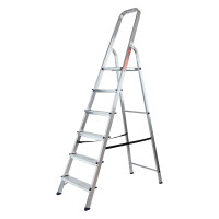 Стремянка усиленная, 6 ступеней, алюминиевая, MTX