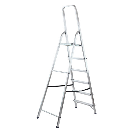 Стремянка усиленная, 6 ступеней, алюминиевая, MTX
