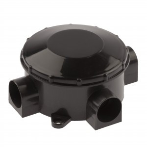 ЭРА коробка распределительная ОУ KOR-70-35-3-b трехрожковая черная IP42 70х35 52727