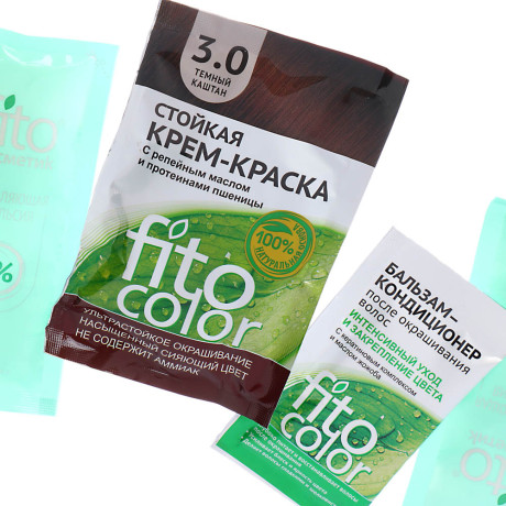 Краска для волос FITO COLOR Classic, 115 мл, тон 3.0 темный каштан