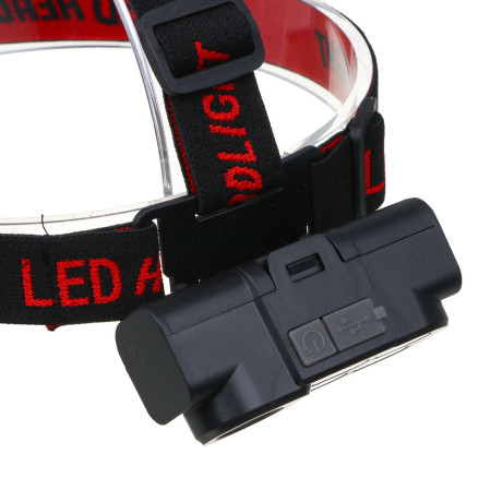 ЕРМАК Фонарь налобный, XPE+COB, 4 режима, зарядка USB, 83х27х25 мм, съемный аккумулятор, без АКБ