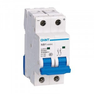 CHINT автоматический выкл. NB1-63DC 2P 10А 6кА х-ка C 500В DC (R) 182718