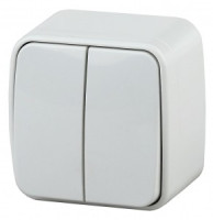 ЭРА Intro Polo выкл. 2 кл. 10А  ОУ, белый 3-104-01, 3726 (замена на код 834511)