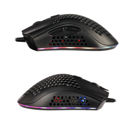 BY Игровая мышь проводная Shotgun 12400dpi,7D,PAW3327,RGB,220см