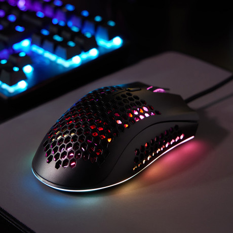 BY Игровая мышь проводная Shotgun 12400dpi,7D,PAW3327,RGB,220см