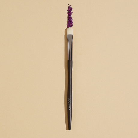 ЮНИLOOK Кисть для нанесения и растушевки сухих и кремовых текстур, иск.ворс, дерево, металл, 15,4см