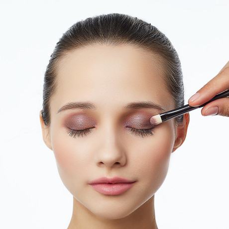 ЮНИLOOK Кисть для нанесения и растушевки сухих и кремовых текстур, иск.ворс, дерево, металл, 15,4см