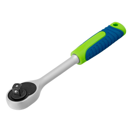 Ключ-трещотка 1/2", 45 зубьев, с быстрым сбросом, матовый хром Сибртех