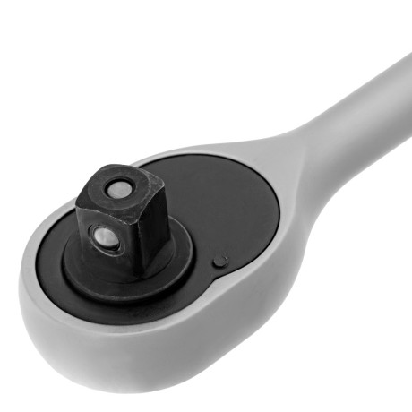 Ключ-трещотка 1/2", 45 зубьев, с быстрым сбросом, матовый хром Сибртех