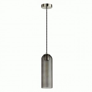 ODEON LIGHT 4805/1 PENDANT ODL21 291 никель/дымч. св-к подвесной E27 1x60W 300x100x1525 VOSTI