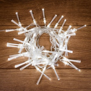 Гирлянда-нить "Кисточки" 48LED белый 5м., 8реж., прозр. ПВХ 303-035 Neon Night