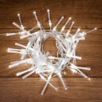 Гирлянда-нить &quot;Кисточки&quot; 48LED белый 5м., 8реж., прозр. ПВХ 303-035 Neon Night