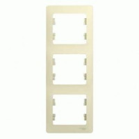Systeme Electric GLOSSA рамка СУ 3 мест. беж. (вертик.) GSL000207 (15!)