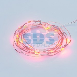 Гирлянда-нить (б) "Роса" 20LED красный 2м, медн.провод (2* CR2032 в/к) IP20 303-002 Neon Night