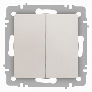 ЭРА Intro Accent мех. выкл. (перекл.) СУ 2 кл. проходн. 10А 250В, перламутр 6-107-06