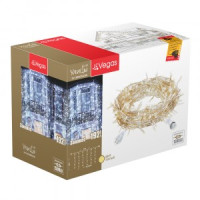 VEGAS Гирлянда-занавес ул. (без блока питания) 24V, 192LED теплый, 1*4м/6нит., IP44, соед., про
