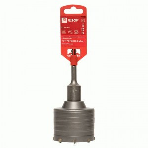 EKF коронка буровая по бетону с оснасткой TCT-72 М22 SDS-plus Master tct-72-m22